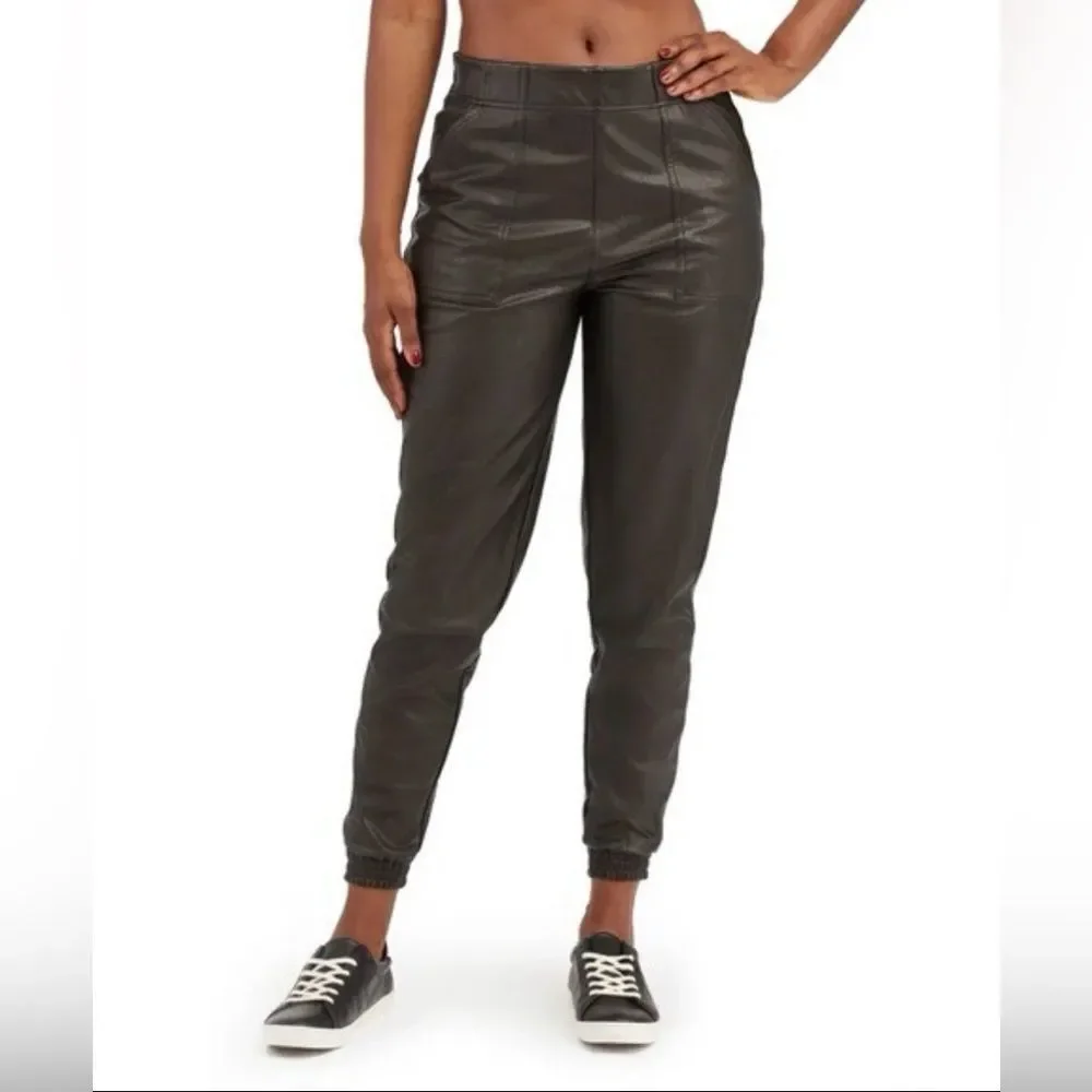 Spanks, fox, leather jogger, pants size S/P